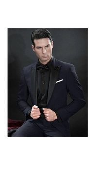 Country Tuxedos For Weddings Mens Traje Vaquero Black Suit & Tuxedo