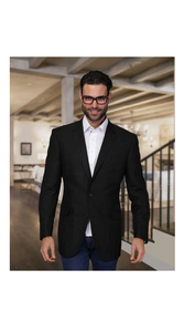 Men'S Summer Linen Light Weight Blazer ~ Sport Coat ~ Jacket Black