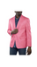Men's Fuchsia One Ticket Pocket Summer Fabric Linen Fabric Blazer