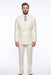Tiglio Italian Suit - Real Wool Fabric Super 150's EST Off-White, Wide Leg Suit & Vest in Color Off-White