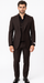 Tiglio Rosso Men’s Choclate Brown 3 Piece Suit –Double Breasted Vest with Classic Fit 100% Wool Super 150's Fabric - Pleated Pants