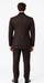 Tiglio Rosso Men’s Choclate Brown 3 Piece Suit –Double Breasted Vest with Classic Fit 100% Wool Super 150's Fabric - Pleated Pants
