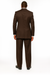 Tiglio Rosso Men’s Choclate Brown 3 Piece Suit –Double Breasted Vest with Classic 100% Wool Super 150's Fabric - Pleated Pants