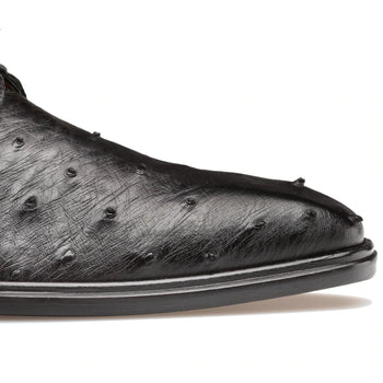 Mezlan Tillson Ostrich Plain Toe Blucher Black (4732-S)