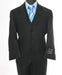 Boy's 3 piece 3 Button Suit Black