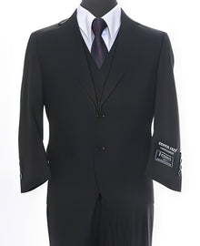 Boy's Formal 3 piece 2 Buttoned Suit Black