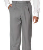 Mens Pleated Dress Pants Mens Solid Grey Wool Gabardine Slacks