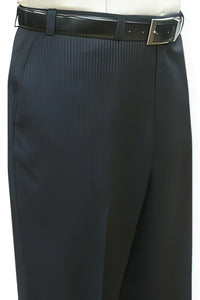 Trousers Black Pleated Pre Cuffed Bottoms Pants