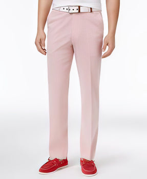 Big And Tall Seersucker Pants For Men - Pink