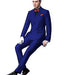 Ultra Slim Fit Double Breasted Sapphire Suit - Narrow Leg Pants - Gucci Cut - Tapered Jacket