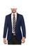 Men's Dark Blue 80% Polyester, 20% Viscose One Button Blazer