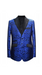 Men's Royal Blue Paisley Pattern  Blazer
