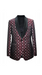 Alberto Nardoni Brand Men'S Polka Dot Pattern~ Fashion Prom / Fashion Matching Fashion Bow Tie Shawl Lapel Burgundy Sport Coat Blazer Free Matching Bowtie