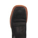 Square Toe Black Short Cowboy Boots by Besserro
