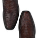Cuadra Brown Ostrich Zipper Boot