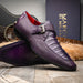Marco Di Milano Toluca: Purple Leather Dress Shoe