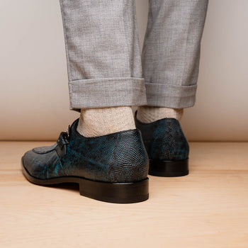 Marco Di Milano Toluca Rustic Blue Leather Shoe