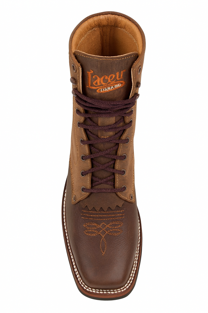 Lace Up Cowboy Boots - Image 5