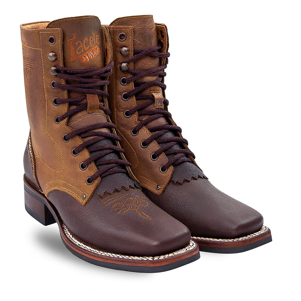 Lace Up Cowboy Boots - Image 7