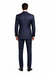 Tone on Tone Shadow Stripe Athletic Cut Classic Suits Men's suit  Classic Relax Fit Pleated Pants 19 Inch Bottom Dark Navy