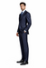 Tone on Tone Shadow Stripe Athletic Cut Classic Suits Men's suit  Classic Relax Fit Pleated Pants 19 Inch Bottom Dark Navy