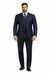 Tone on Tone Shadow Stripe Athletic Cut Classic Suits Men's suit  Classic Relax Fit Pleated Pants 19 Inch Bottom Dark Navy