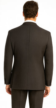 Tony Montana Costume - Black Pinstripe Vested Suit