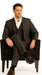 Tony Montana Costume - Black Pinstripe Vested Suit