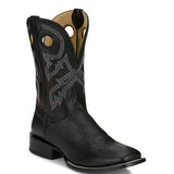 Black Lars Square Toe Cowboy Boots