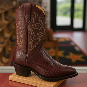 Lizard Print Western Boots