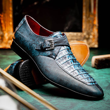 Marco Di Milano Toluca Rustic Blue Leather Shoe
