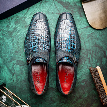 Marco Di Milano Toluca Rustic Blue Leather Shoe