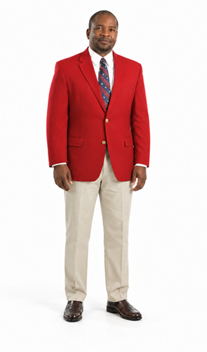 Travel Brass Buttons Cloth Men'S RED 2 Button Sport Coats / Cheap Priced Blazer Jacket For Men Excellent Quality