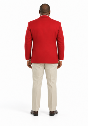 Travel Brass Buttons Cloth Men'S RED 2 Button Sport Coats / Cheap Priced Blazer Jacket For Men Excellent Quality