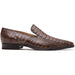 Marco Di Milano Trento Brown Men's Shoes Caiman Crocodile Slip-on Loafers