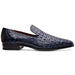 Marco Di Milano Trento Navy Men's Shoes Caiman Crocodile Slip-on Loafers