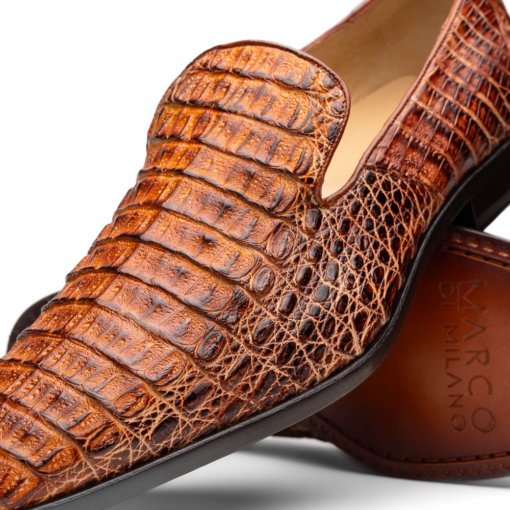 Marco Di Milano Trento Rustic Cognac Leather Shoe