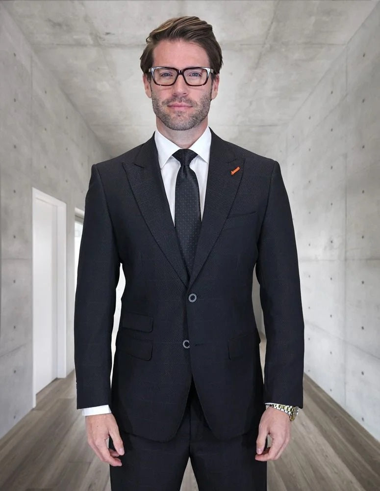 Statement Confidence Men's Off White 2 Button Modern Fit Suits Wool Suit main image 1