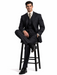 TS3V NICE 3PC 3 BUTTON SOLID COLOR CHARCOAL GERY Men'S Three Piece Suit - Color: Dark Grey Suit