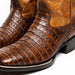 Marco Di Milano Tuscon Aged Maple Caiman Crocodile Square Toe Cowboy Boots