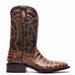 Marco Di Milano Tuscon Stone Brown Caiman Crocodile Square Toe Cowboy Boots