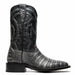 Marco Di Milano Tuscon Stone Gray Caiman Crocodile Square Toe Cowboy Boots