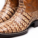 Marco Di Milano Tuscon Stone Orix Caiman Crocodile Square Toe Cowboy Boots