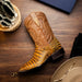 Marco Di Milano Tuscon Mustard Brown Caiman Square Toe Cowboy Boots
