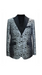 Men's Grey ~ Gray Silver Black / White Paisley Pattern  Blazer