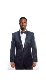 Men's Empire Cheap Priced Designer Fashion Dress Casual Blazer On Sale Satin Shawl Lapel Side Vents Navy Blazer