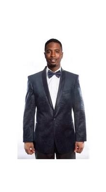 Men's Empire Cheap Priced Designer Fashion Dress Casual Blazer On Sale Satin Shawl Lapel Side Vents Navy Blazer
