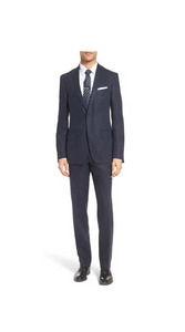 Men'S Navy 100% Linen Designer Fashion Dress Casual Blazer- Dark Blue Suit Color