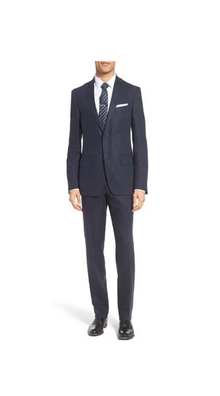 Men'S Navy 100% Linen Designer Fashion Dress Casual Blazer- Dark Blue Suit Color