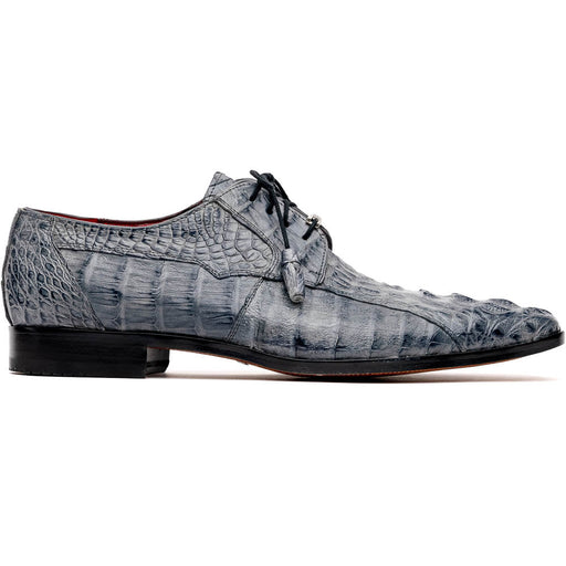 Marco Di Milano Tulum Gray Exotic Crocodile Derby Oxfords